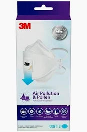 3M Air Pollution & Pollen Mask, 2/Box