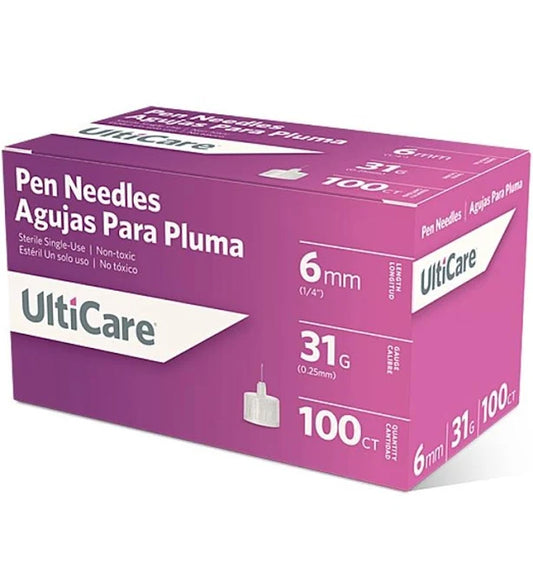 Ulticare Pen Needles, 6mm 31Ga, 90/Box