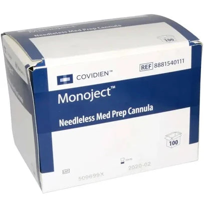 Monoject Needleless Med Prep Cannula,100/Box
