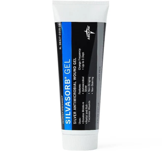 Silvasorb Gel, Silver Antimicrobial Wound Gel, 8oz Tube