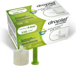 Droplet Pen Needle 32g x 5/32", 4mm, 100/Box