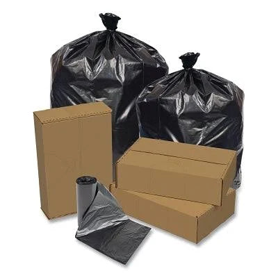 Can Liner Bags 7 Gallon 0.9 mil, 22" x 25", Black, 500/Case