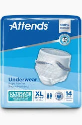 Incontinence Underwear Unisex 58-68" X-Large, 14/Pack