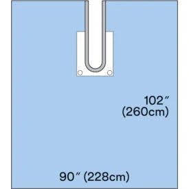 Steri-Drape Shoulder Split Sheet W/ Pouch, 90''x 102" 10/Box