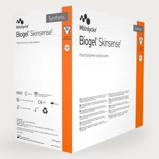 Surgical Gloves, Biogel Skinsense, Synthetic, Size 7 1/2,  50 Pairs/Box