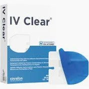 IV Clear Cover Dressing, Antimicrobial Clear Silicone, 4" x 4.8", Sterile, 25/Box