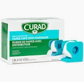 Curad Paper Tape With Dispenser 1"x10yds, 12 Rolls/Box