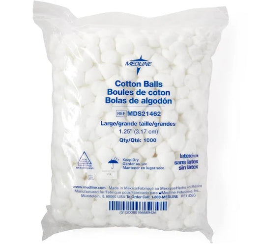 Cotton Balls Large Non-Sterile, 1.25", 1000/Bag