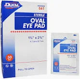 Sterile Oval Eye Pad 1  5/8" x 2 5/8" 50/Box