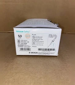 Introcan Safety Deep Access IV Catheter, 20G x 2.5", Sterile,  50/Box