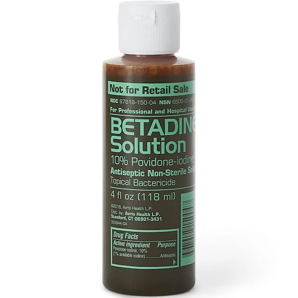 Betadine Solution 10% 4fl oz., 6/Pack