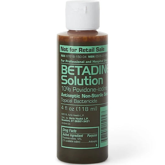 Betadine Solution 10% 4fl oz., 6/Pack