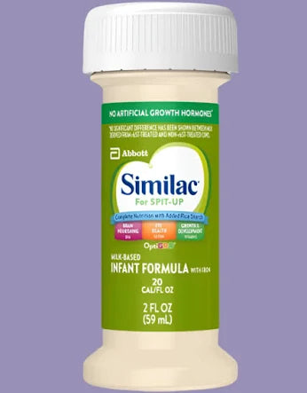Similac For Spit-Up In Healthy Infant Milk-Based/ Ready To Feed Infant Formula With Iron, 2 Fl. Oz /Bottle,48Bottle/case