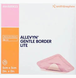 Allevyn Dressing Gentle Border Lite 2" x 2" Sterile, 10/Box