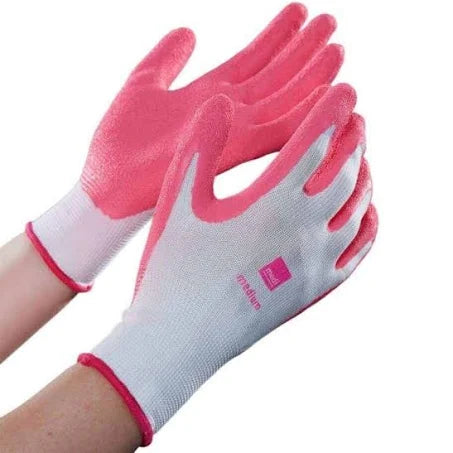 Gloves, Medi Textile Reusable Application Gloves, Pink/White, Medium, 1/Pair