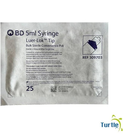 5mL Syringe Luer-Lok Tip, Bulk Sterile Convenience pak, 300/Case
