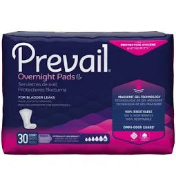 Overnight Bladder Control Pads Regular, 30/Pack