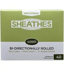 Bi-Directionally Rolled Ultrasound Probe Covers, 3" Debris Shield, 40/Box
