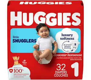 Huggies Little Snugglers Baby Diaper Size 1 32/Pack
