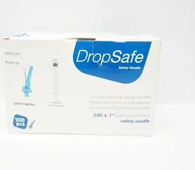 Needle, Safety 23 Ga x 1", Sterile, 100/Box Expired/Discounted