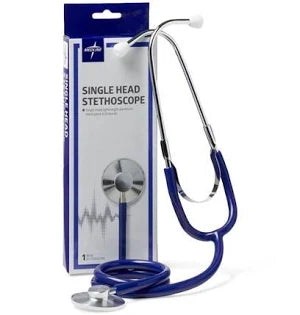 Single Head Blue Stethoscope 22" Tubing & Lightweight Design