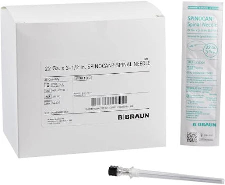Spinocan- Spinal Needle Special Procedural Style 22 Gauge 4-3/4, 50/Box