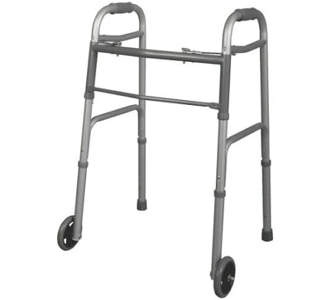 Two-Button Folding Walker Youth w/5" Wheel, Each