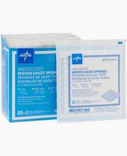 Gauze Sponges Woven 4"x 4", 12 Ply Sterile, 50/Box