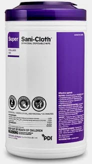 Super Sani-Cloth Surface Wipes 7.5" x 15" 75 Wipes/Can