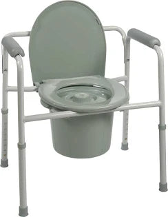 3 in 1 Steel Commode, Adjustable, NEW, 1/Ea