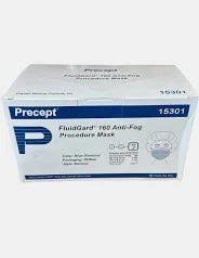 FluidGard 160 Anti-Fog Procedure Mask, Blue	Precept Medical , 50/Box