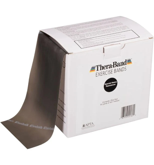 Theraband Professional Resistance Bands, Special Heavy Resistance, Black, 50 Yds., 2 Rolls/Box (Copy)