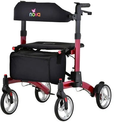 Monarch Rollator Folding Red 8" Wheels 300 lbs Capacit, Each