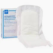 Sanitary Maxi Pads w/Wings 11", 12/Pack