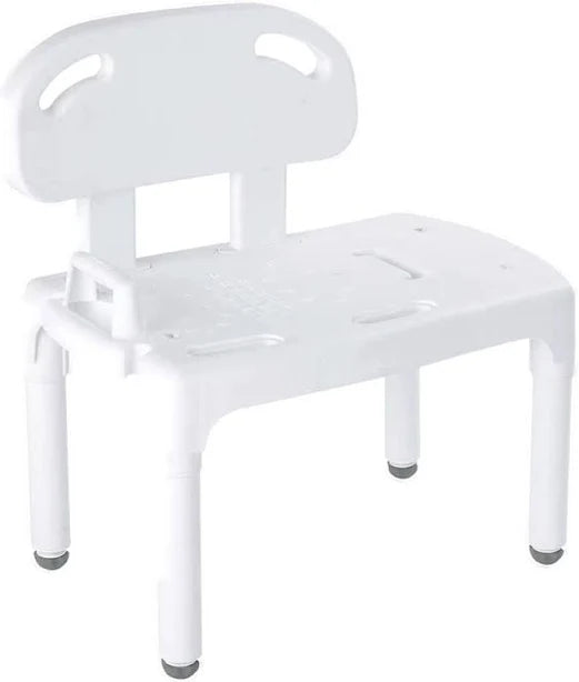 Bath and Shower Transfer Bench w/Back, Adjustable Legs, Used, 1/Ea