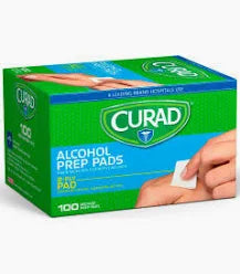 CURAD Alcohol Prep Pads 1 Ply, Medium, 100/Box