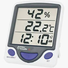 Fisher Hygrometer Thermometer, 1/Box