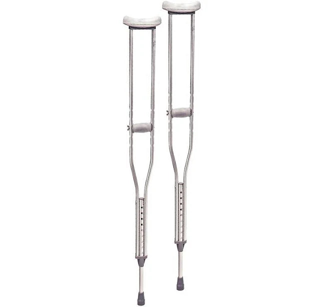 Aluminum Crutches, Adult Tall 5'10" to 6'6", New, 1/Pair