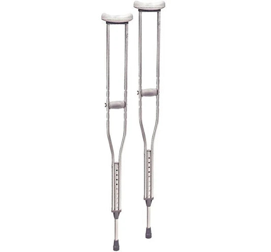 Aluminum Crutches, Adult Tall 5'10" to 6'6", New, 1/Pair