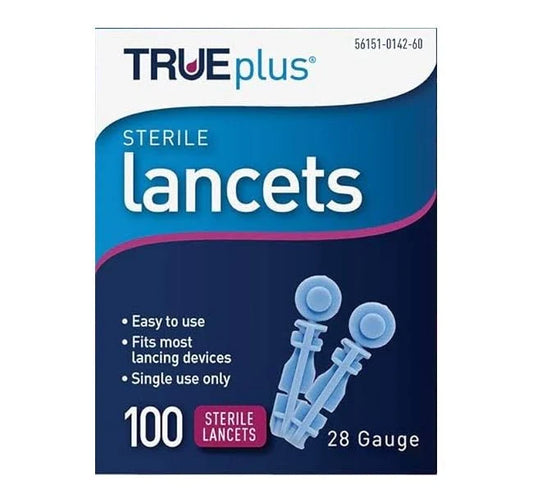 Sterile Lancets, 28G, 100/Box