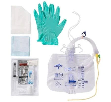 Silicone-Elastomer Coated Latex Foley Catheter Tray 14FR 10mL Sterile, 1/Pack