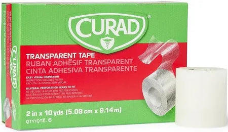 Curad Transparent Tape 2"x 10Yds 6/Box