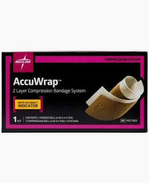 AccupWrap 2-Layer Compression Bandage System, 4" Non-Sterile, 1 Kit/Box