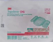 Tegaderm CHG IV Securement Dressing, 2.3/4" x 3.3/8", Sterile, 25/Box