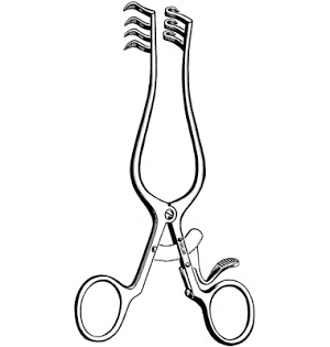 Weitlaner Retractor, 8" Sharp 3x4 Prongs, Each