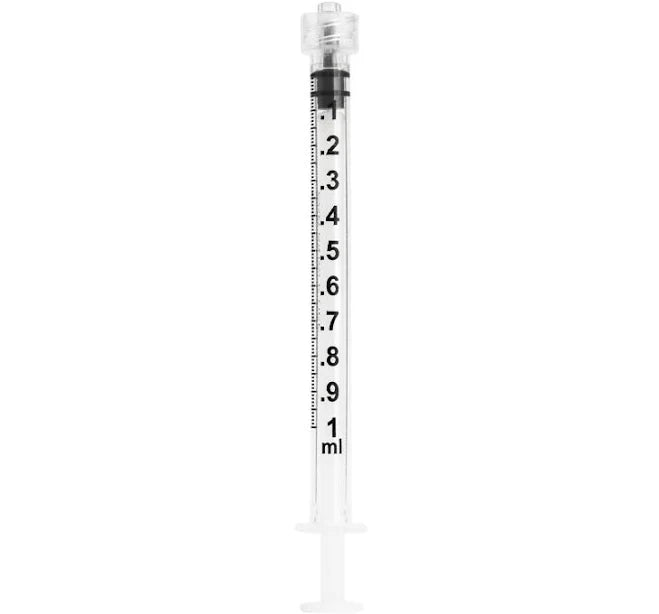 Bare Hypodermic Syringe, Luer Lock 1mL, Sterile, 700/Case