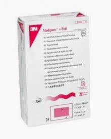 Medipore +Pad Soft Cloth Adhesive Wound Dressing 3.5" x 6", 25/Box