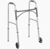 Folding Steel Walker, Grey Two Button, New, 1/Ea