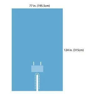 Reinforced Large EENT Split Drape, Level 4, 77" x 124", Sterile, 8/Case