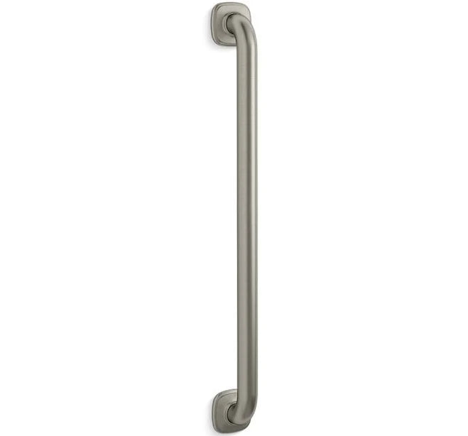 Wall Safety Grab Bar, 18" Nickel, 1/Box